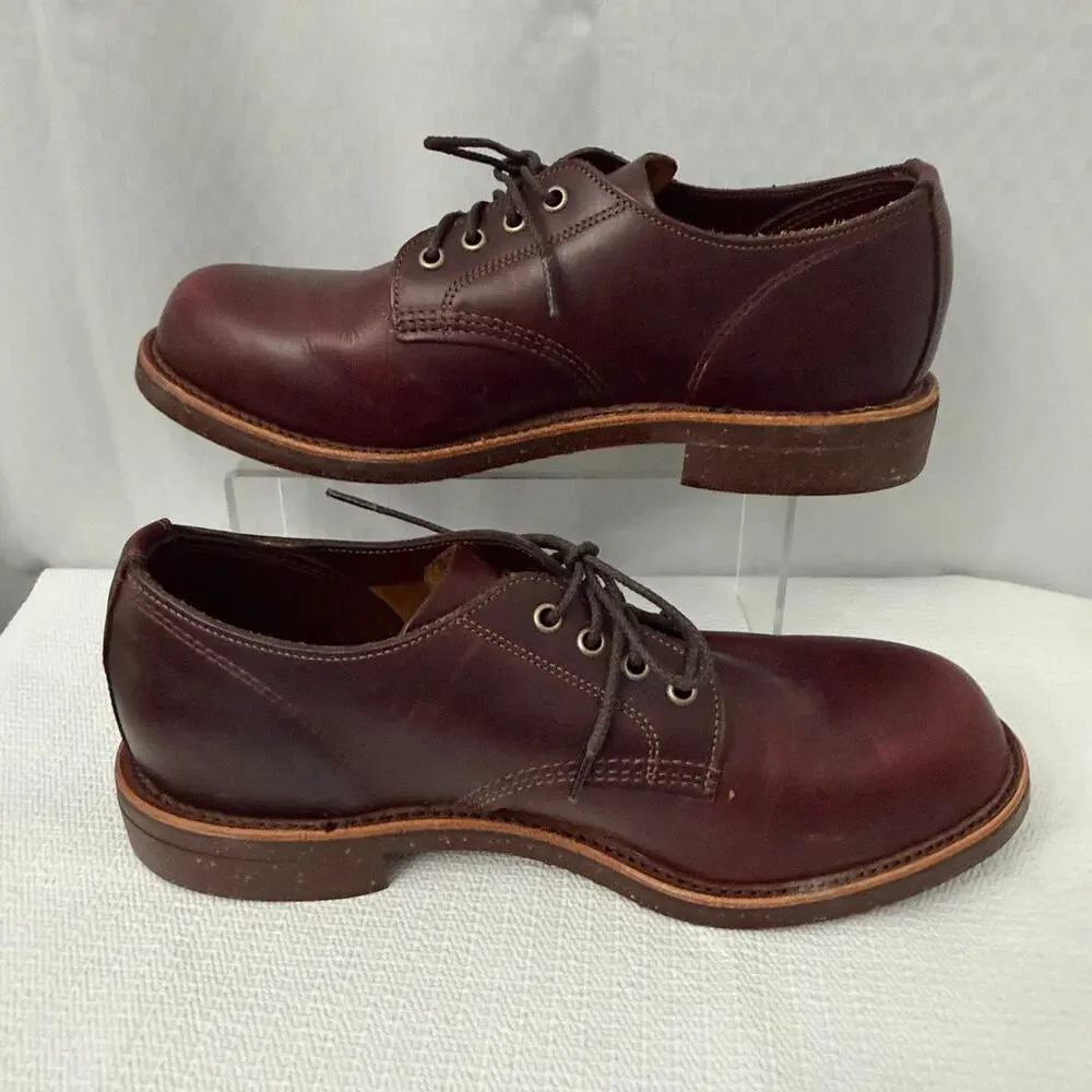 Chippewa & L.L. Bean Shoes Mens 10 EE Cordovan Oxblood Oxford Vibram Leather